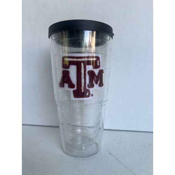 Texas A&M Insulated Tervis Tumbler 24oz With Black Lid Like New - Picture 1 of 6